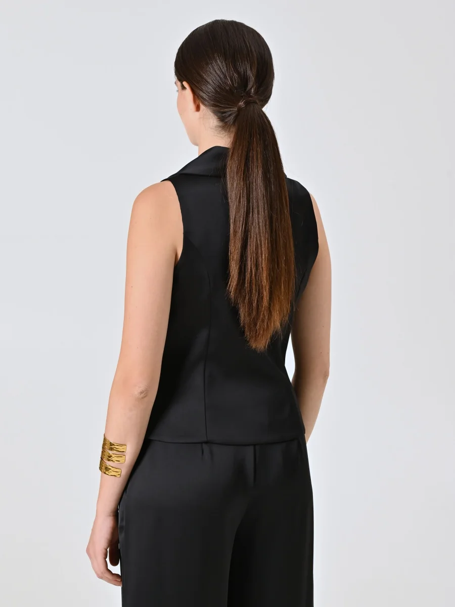 Gilet Nero in Raso – Image 5