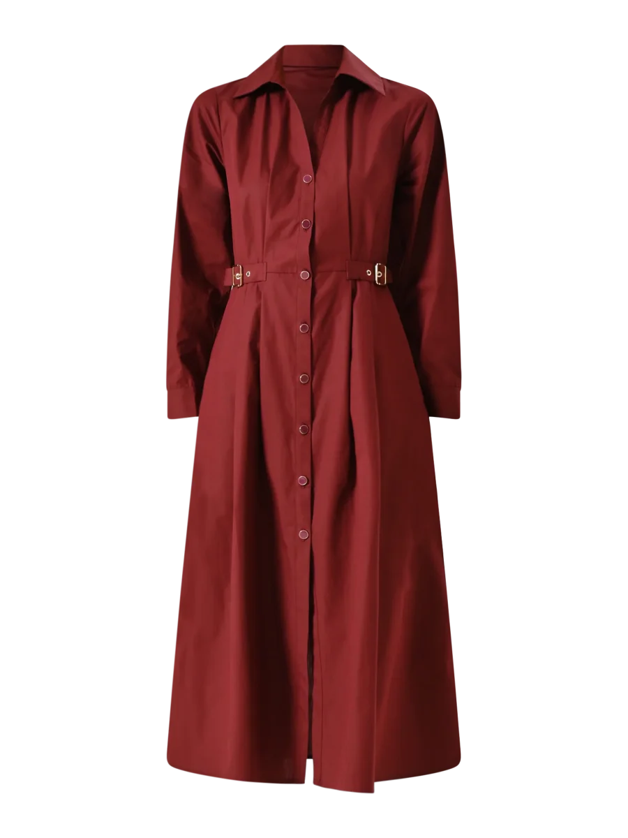 Chemisier Bordeaux con Fibbie – Image 6