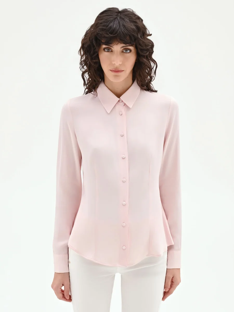 Camicia a scatoletta rosa chiaro – Image 3