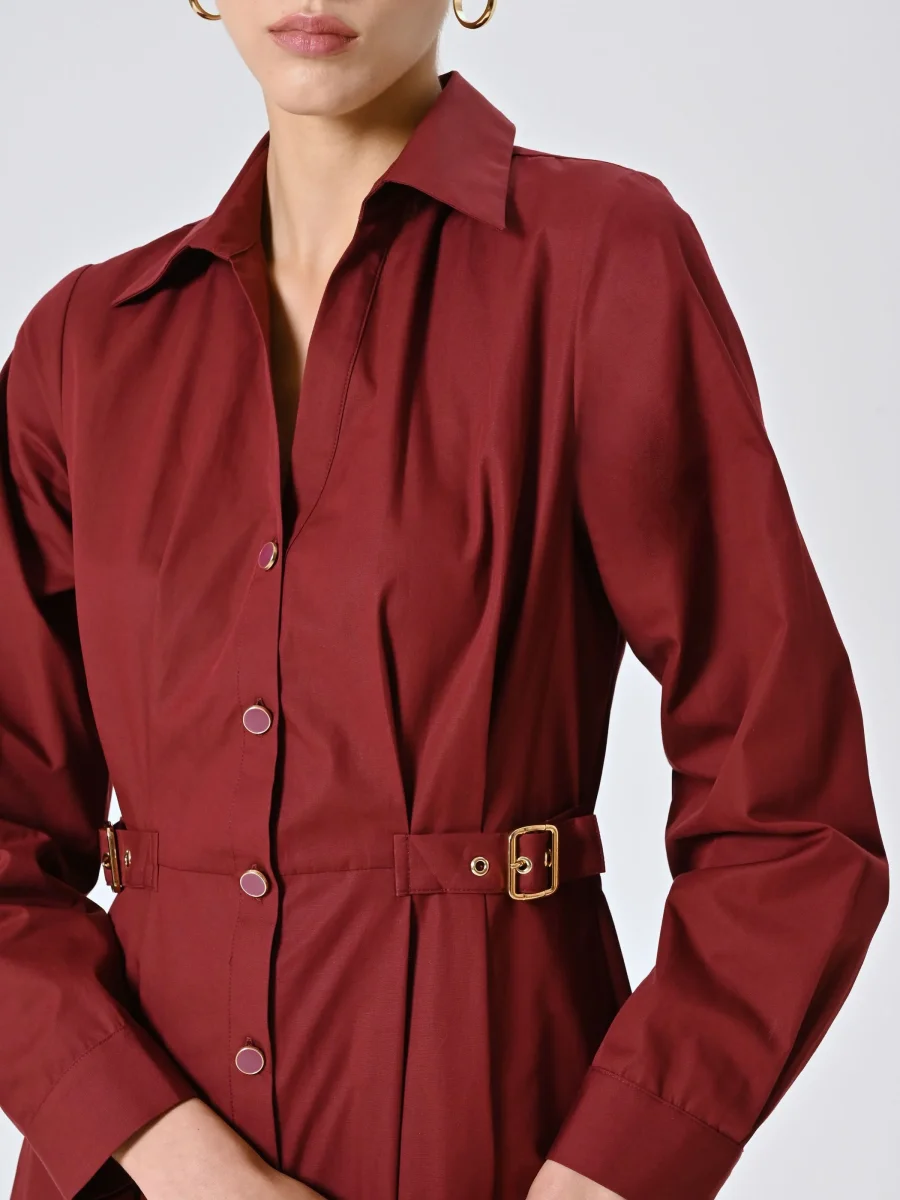 Chemisier Bordeaux con Fibbie – Image 4