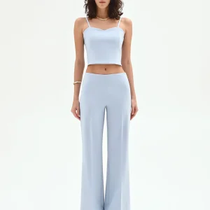 Pantalone a palazzo cielo azzurro