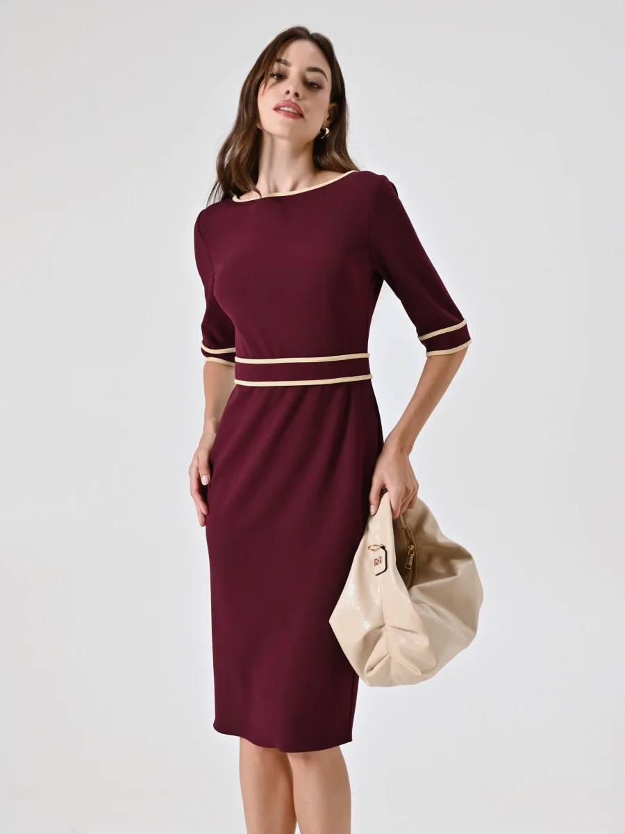 Tubino Bordeaux con Piping – Image 7