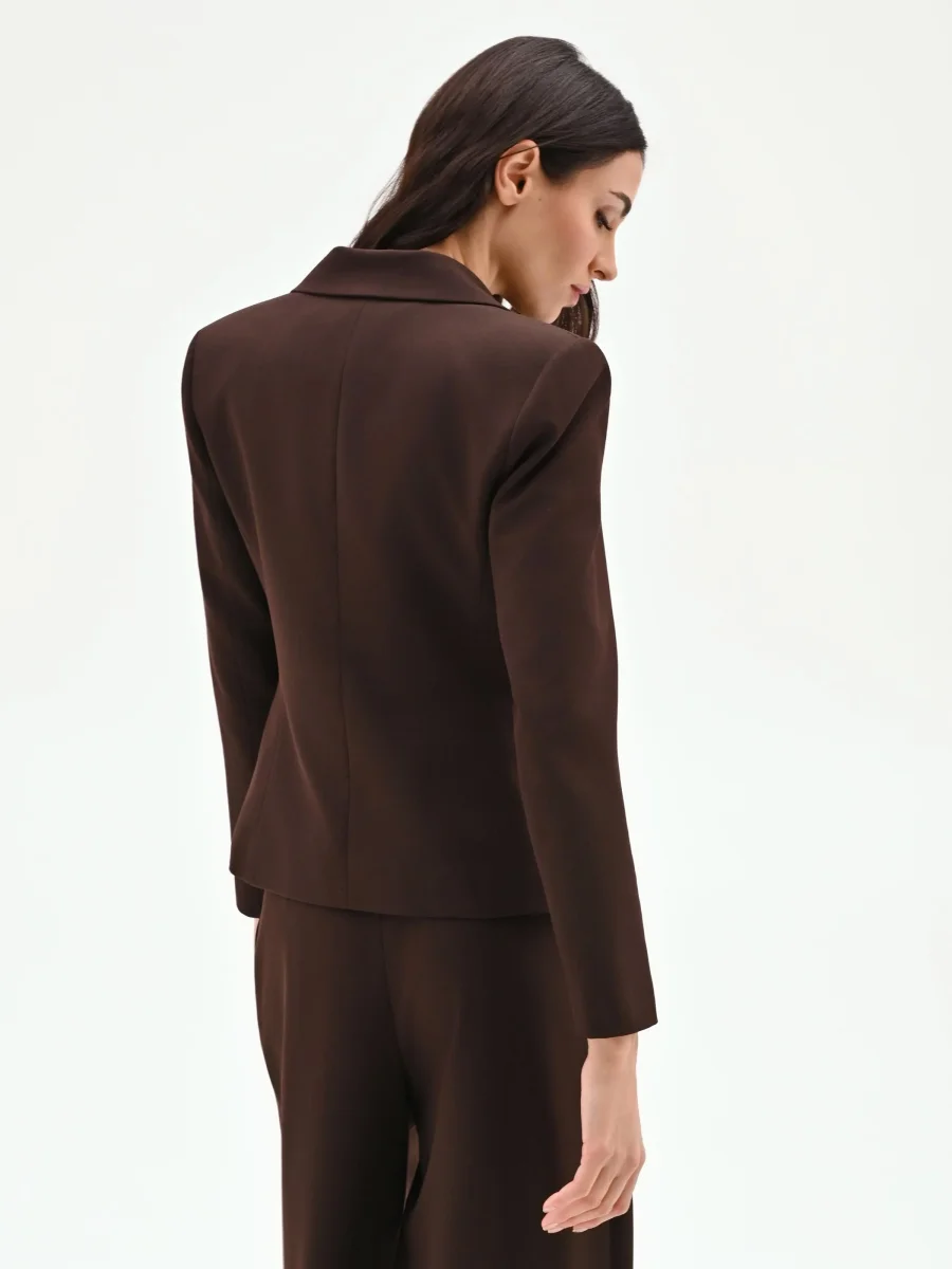 Blazer doppiopetto moro marrone con revers a lancia – Image 5