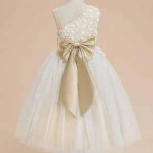 Robe De Cérémonie Longue Bohème Chic Couleur Champagne