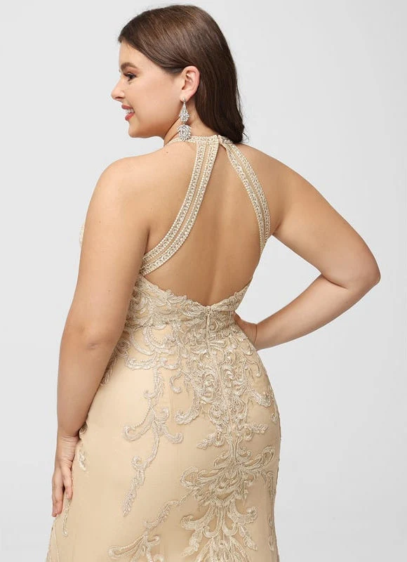 Robe Mariée Sirène Champagne – Image 9