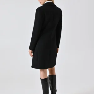 Cappotto Nero con Revers a Lancia