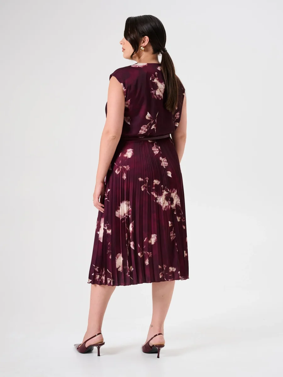 Abito Curvy Plissé Stampa Floreale – Image 4