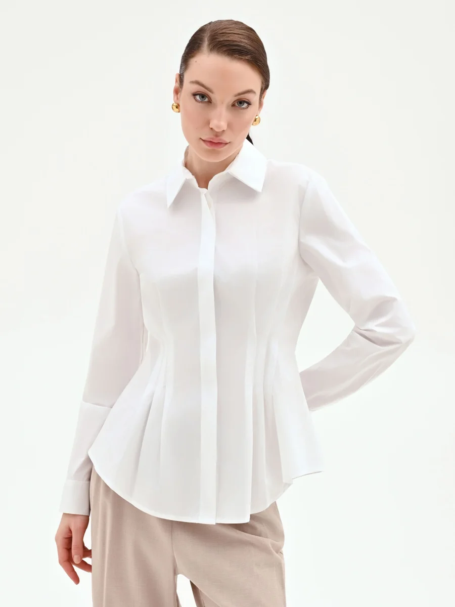 Camicia bianca con baschina – Image 6