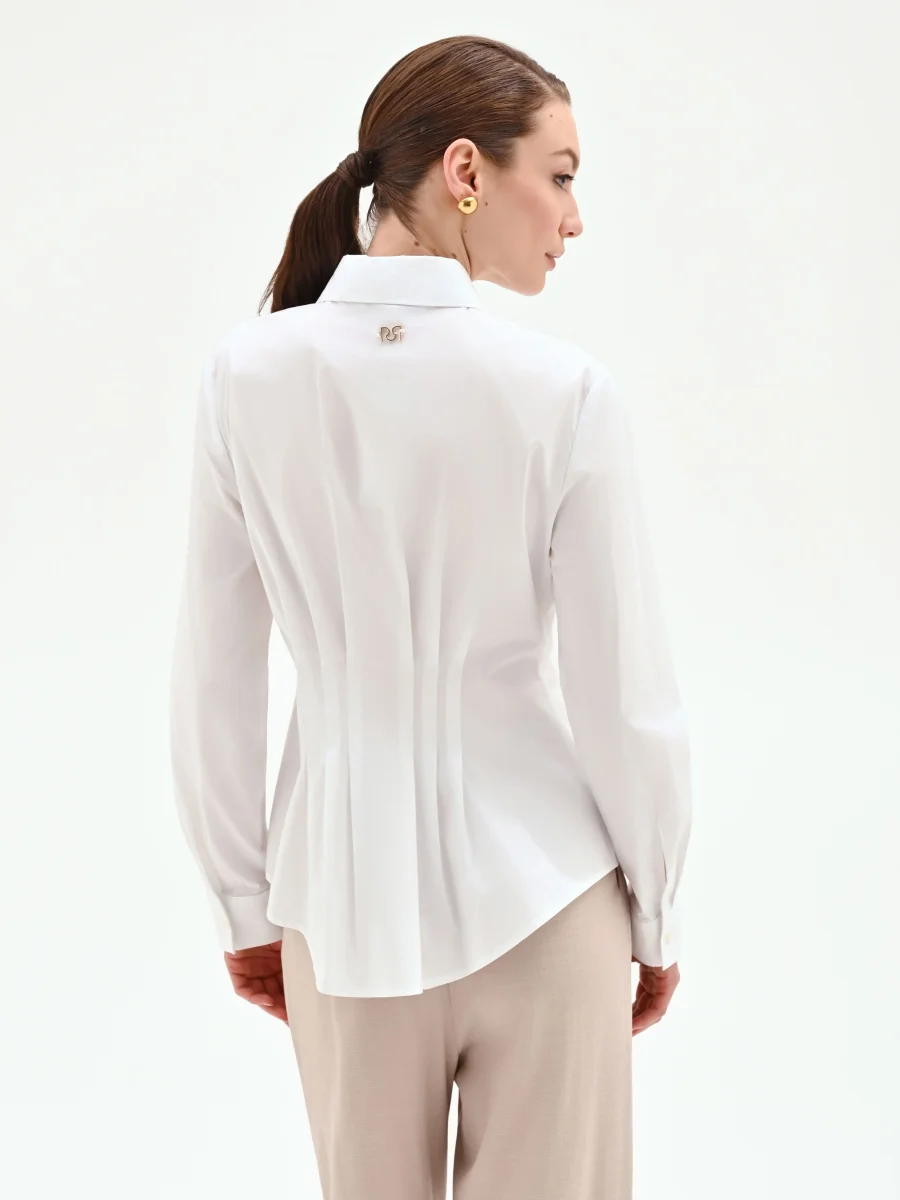 Camicia bianca con baschina – Image 4