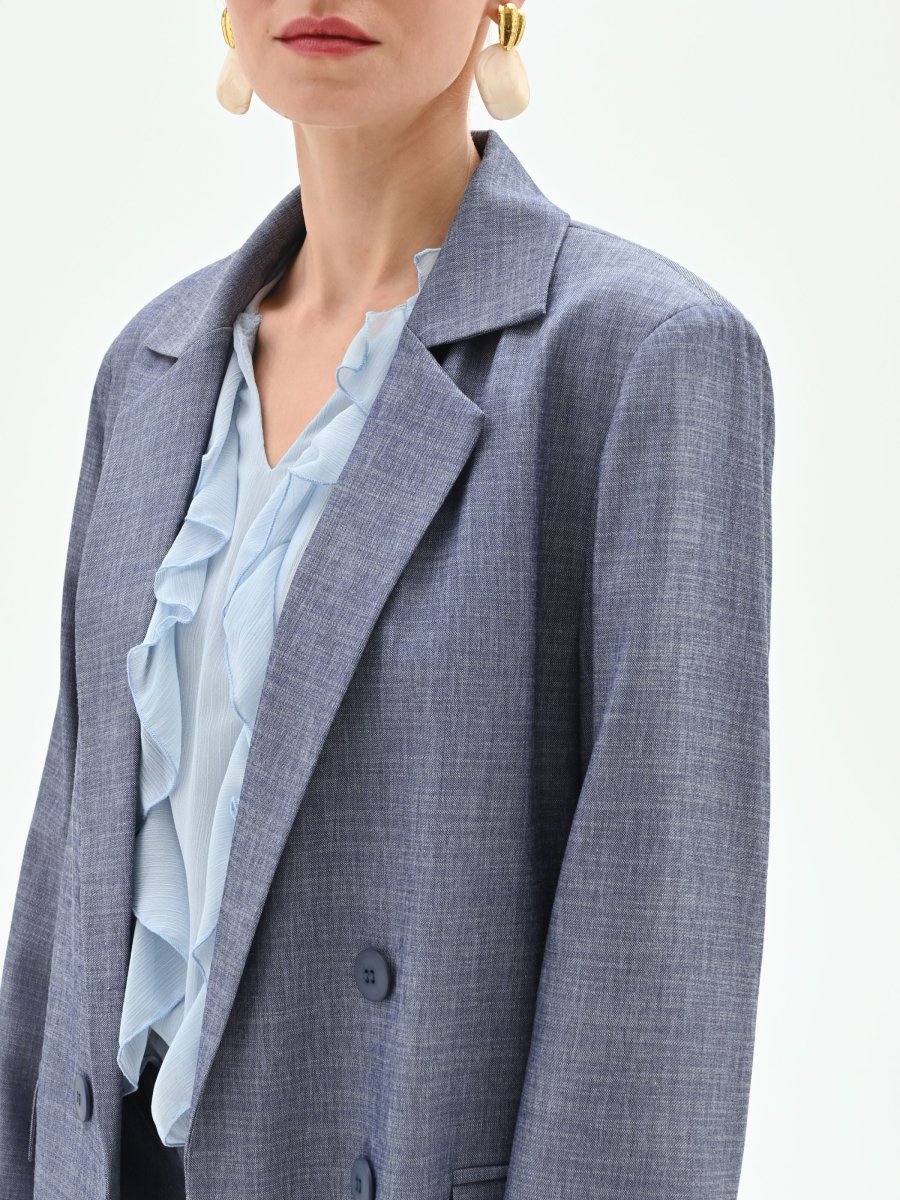Giacca doppiopetto in chambray – Image 5