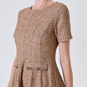 Abito in Tweed Cammello