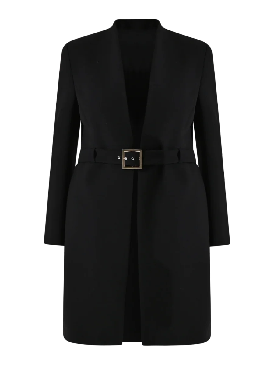 Spolverino Nero con Fibbia Geometrica – Image 6