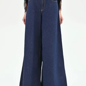 Jeans extra wide blu indaco high waist