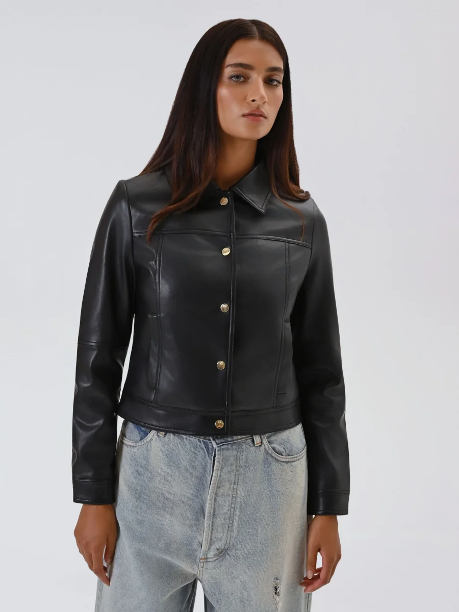 Giubbino Simil Pelle Nero – Image 5