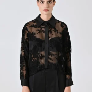 Camicia Nera Devoré