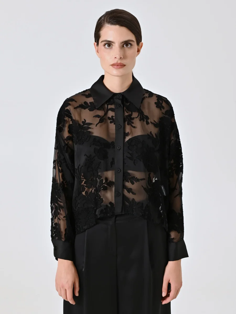 Camicia Nera Devoré