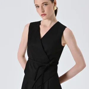 Gilet Incrociato Nero