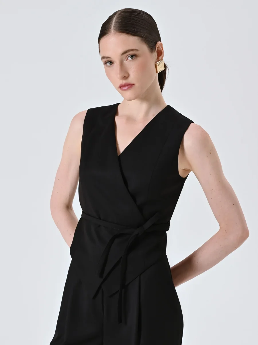 Gilet Incrociato Nero