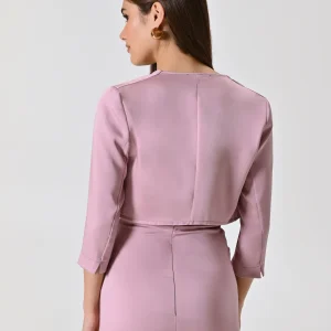 Coprispalle in Raso Rosa Malva