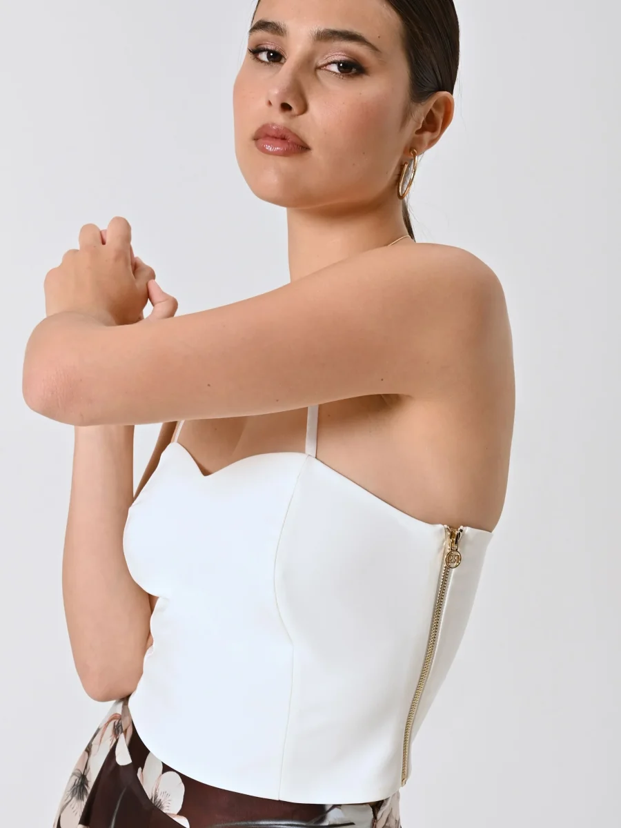 Top in Tessuto Tecnico Bianco – Image 7
