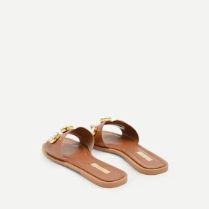 Sandali bassi effetto Cuoio con Pietre