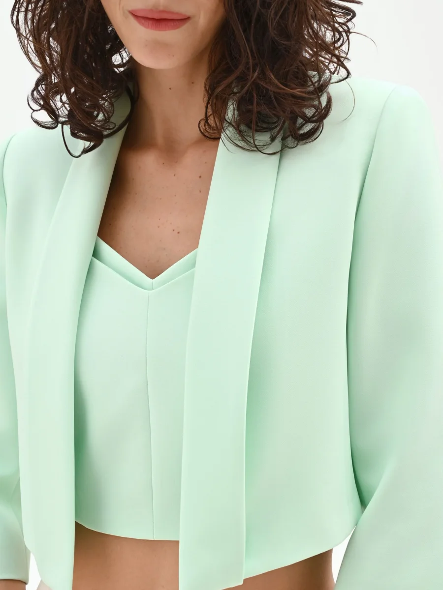 Giacca corta verde menta stile spencer – Image 5
