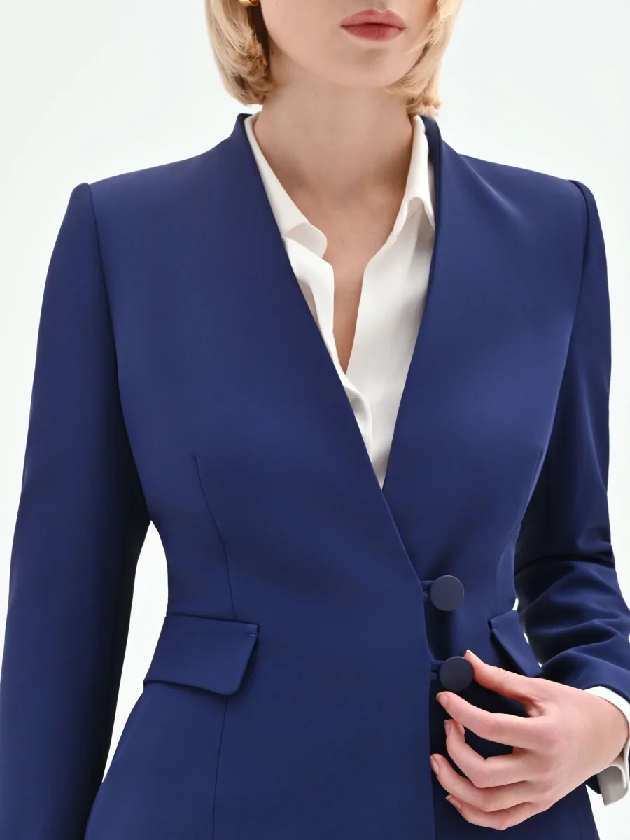 Giacca studio strutturata blu indaco – Image 5