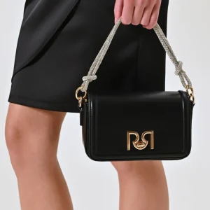 Borsa Nera con Manico Strass