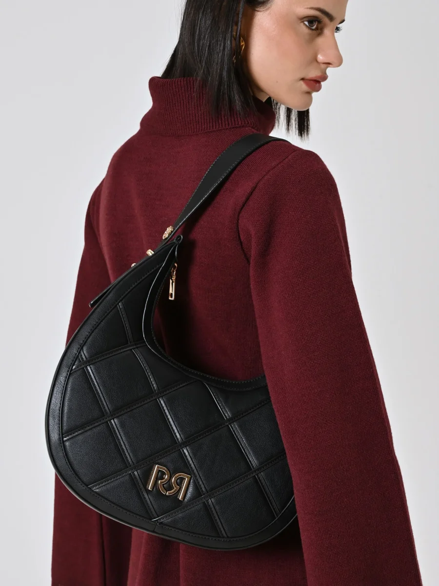 Borsa Hobo Trapuntata con Logo RR