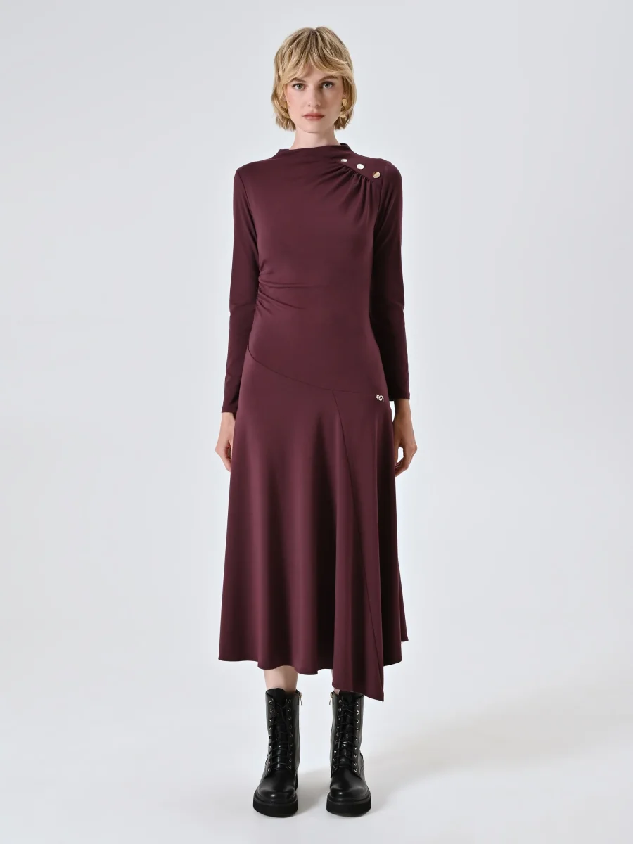 Abito Bordeaux in Punto Milano Leggero – Image 2