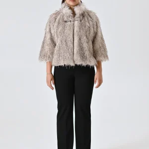 Giacca Curvy effetto Pelliccia