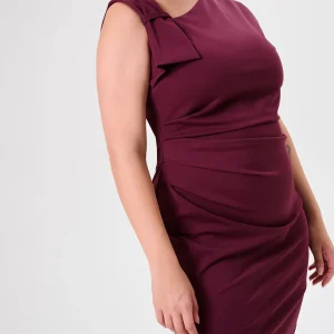 Tubino Midi Curvy Bordeaux in Punto Milano