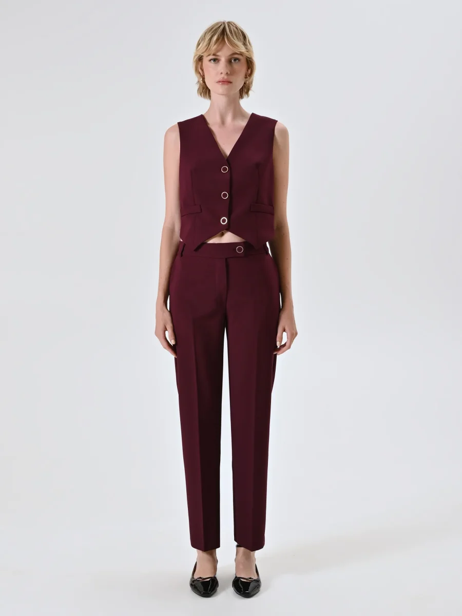 Gilet in Tessuto Tecnico Bordeaux – Image 4