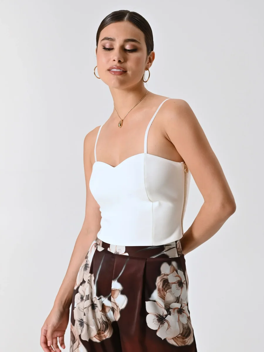 Top in Tessuto Tecnico Bianco – Image 3