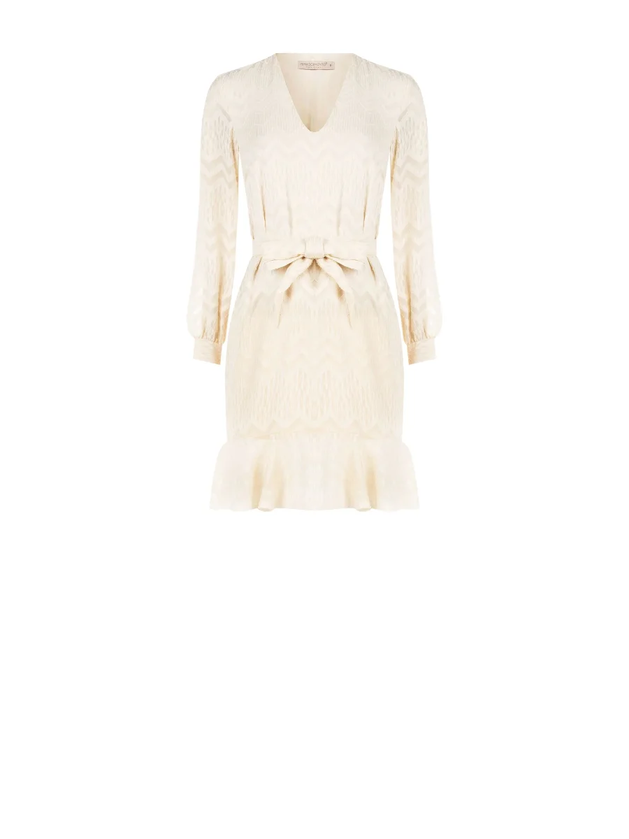 Abito Devoré Bianco con Balza – Image 6