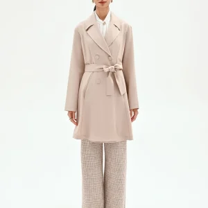 Trench doppiopetto tortora beige