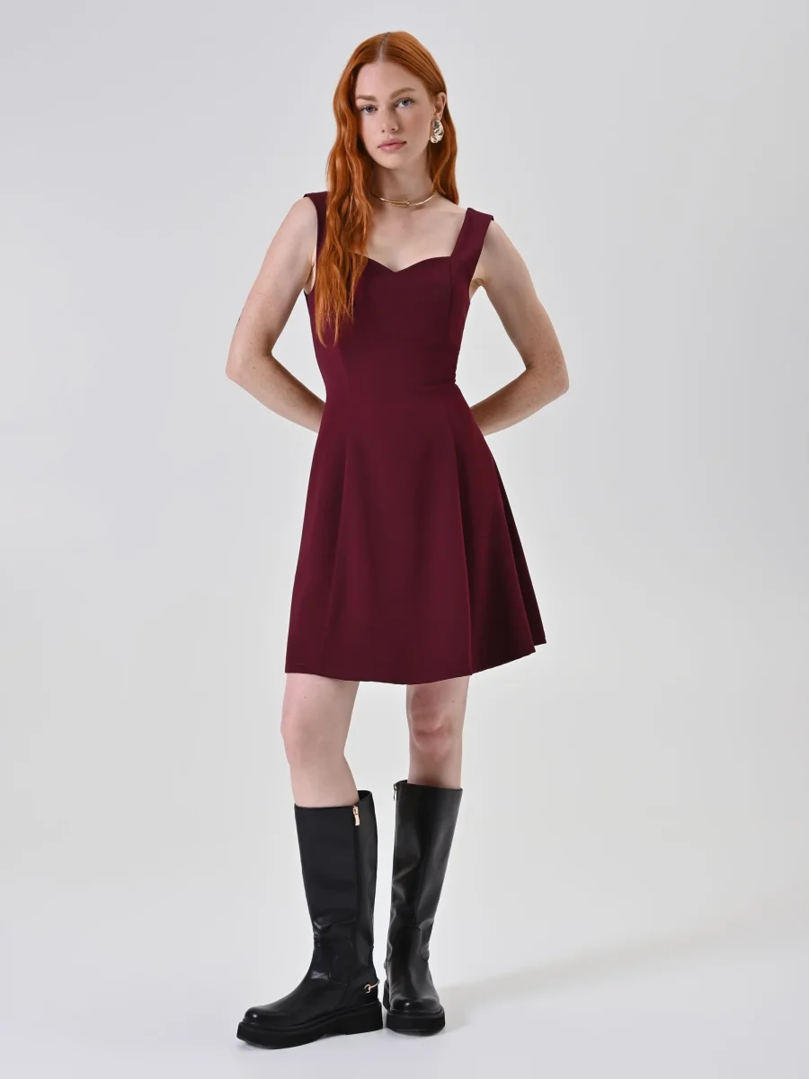 Abito tubino bordeaux – Image 5