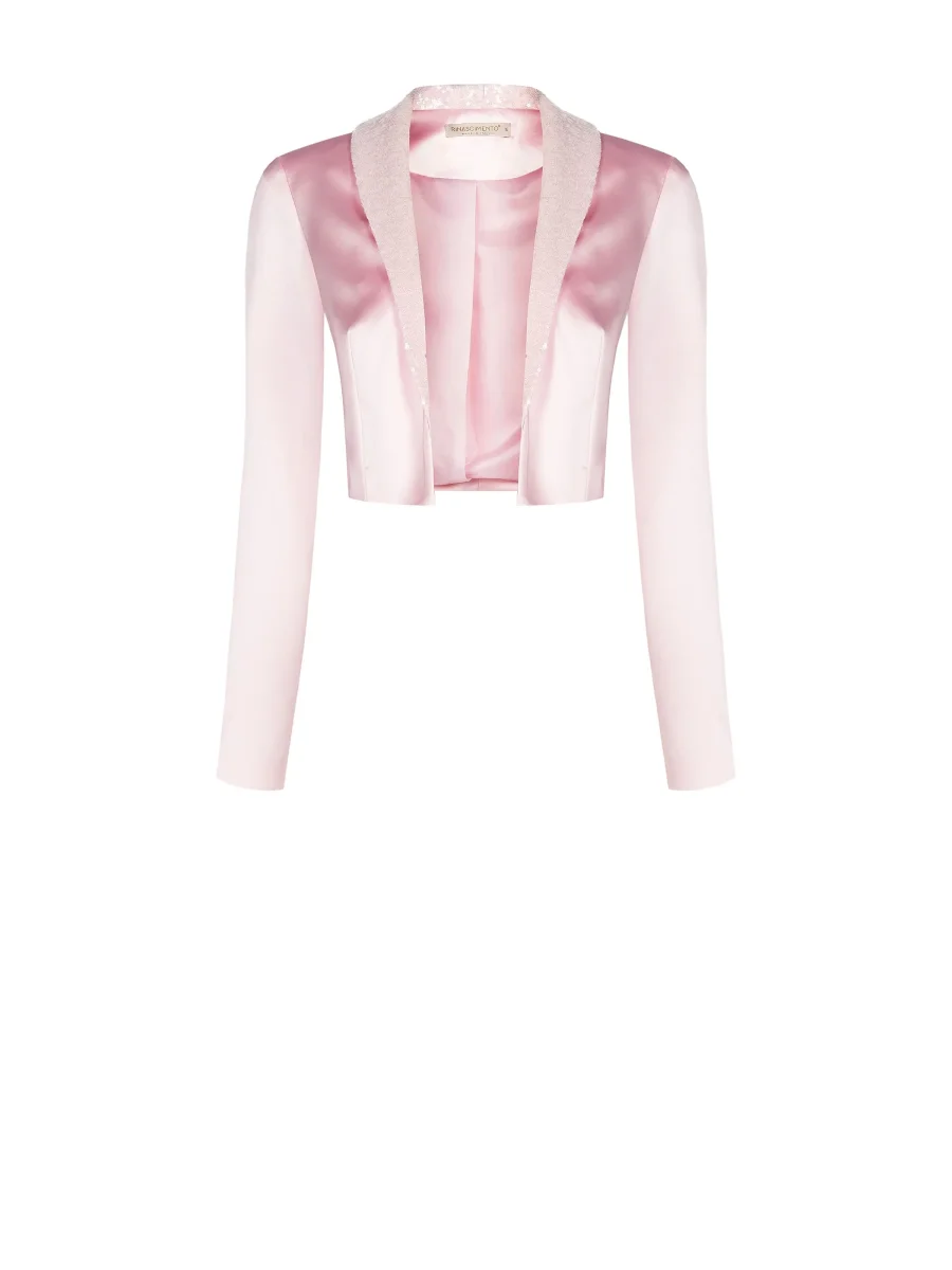 Giacca rosa pastello con paillettes – Image 7
