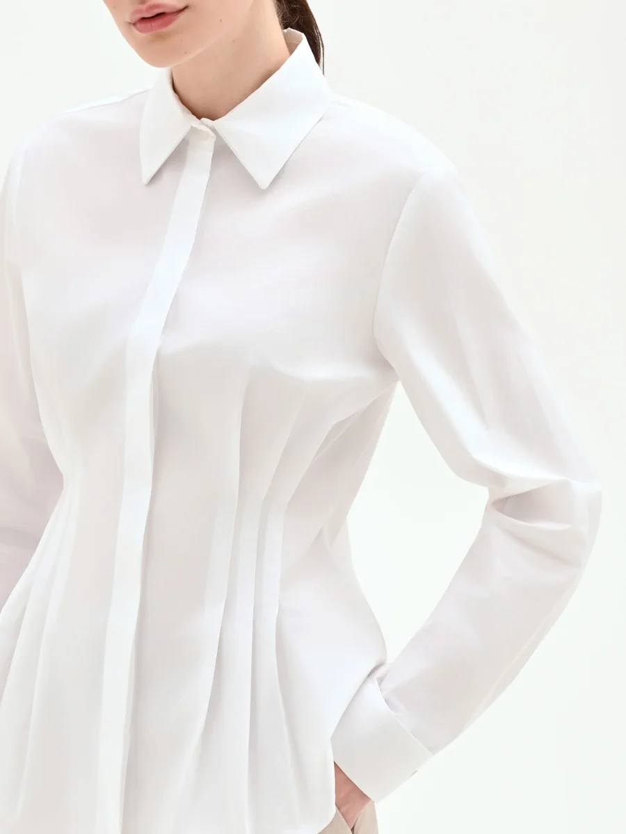 Camicia bianca con baschina – Image 5