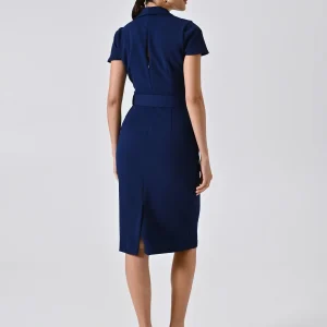 Tubino Blu in Scuba Mano Crepe