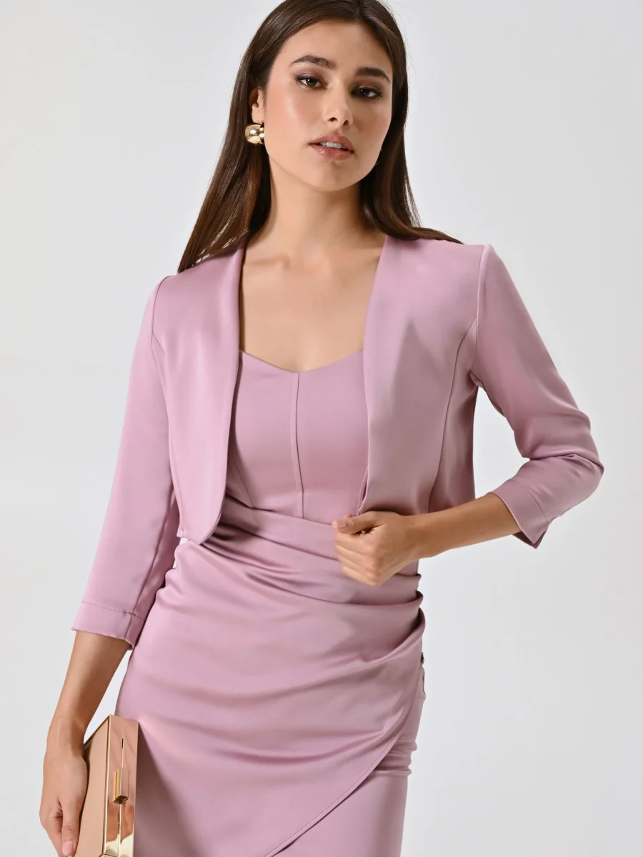 Coprispalle in Raso Rosa Malva – Image 8