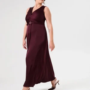 Abito Curvy Lungo Bordeaux