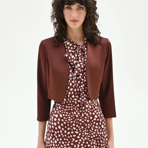 Coprispalle marrone in raso