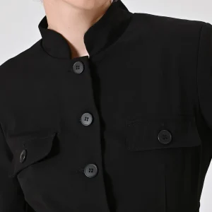 Giacca Nera con Utility Pockets