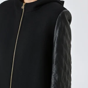 Cappotto con Maniche Similpelle Matelassé