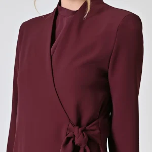 Giacca con Fiocco Bordeaux in Cadi