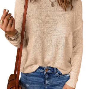 Éléonore - Pull Col Rond Décontracté Confort Femme