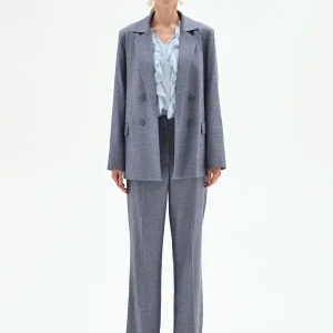 Giacca doppiopetto in chambray