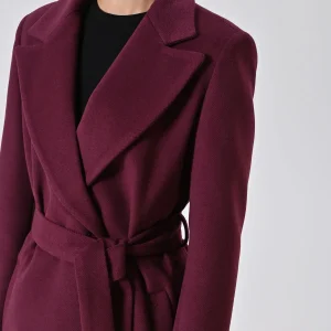 Cappotto Vestaglia Midi Bordeaux