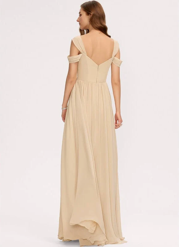 Robe Longue Couleur Champagne – Image 5